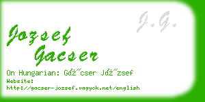 jozsef gacser business card